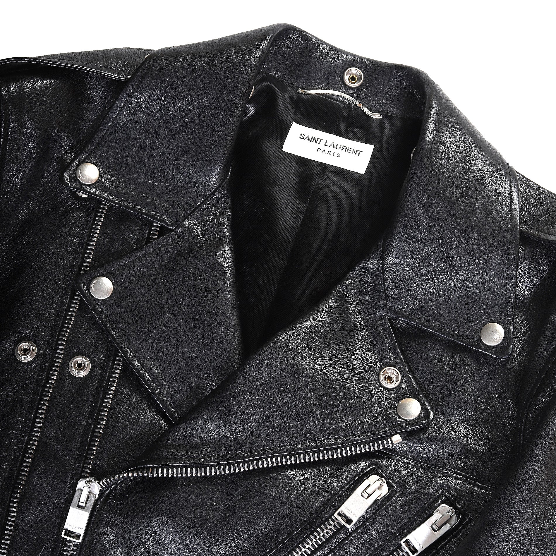 saint laurent multi zip leather jacket