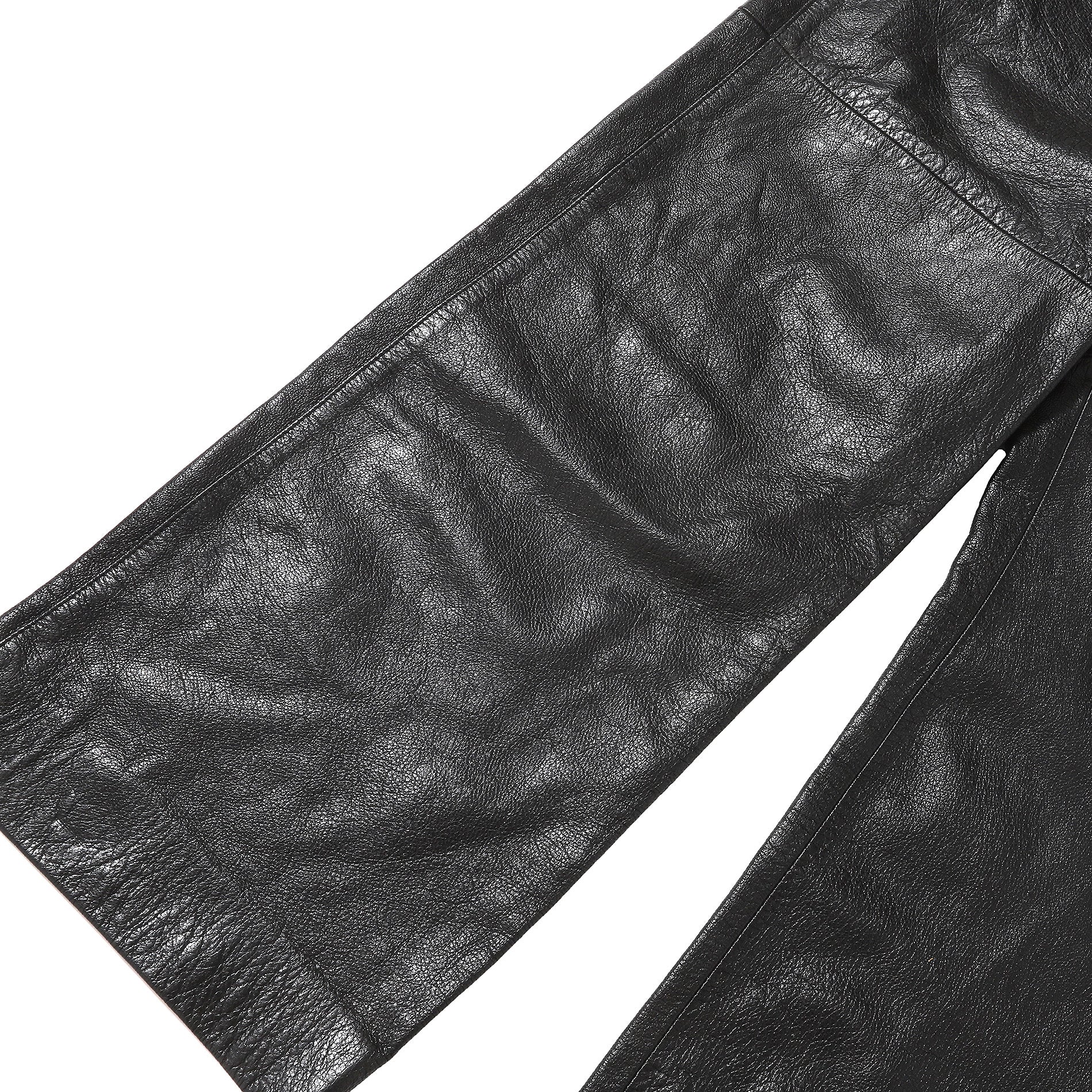 MAISON MARTIN MARGIELA H&M BLACK LEATHER LEGGINGS TROUSERS PANTS EUR 36 US 6