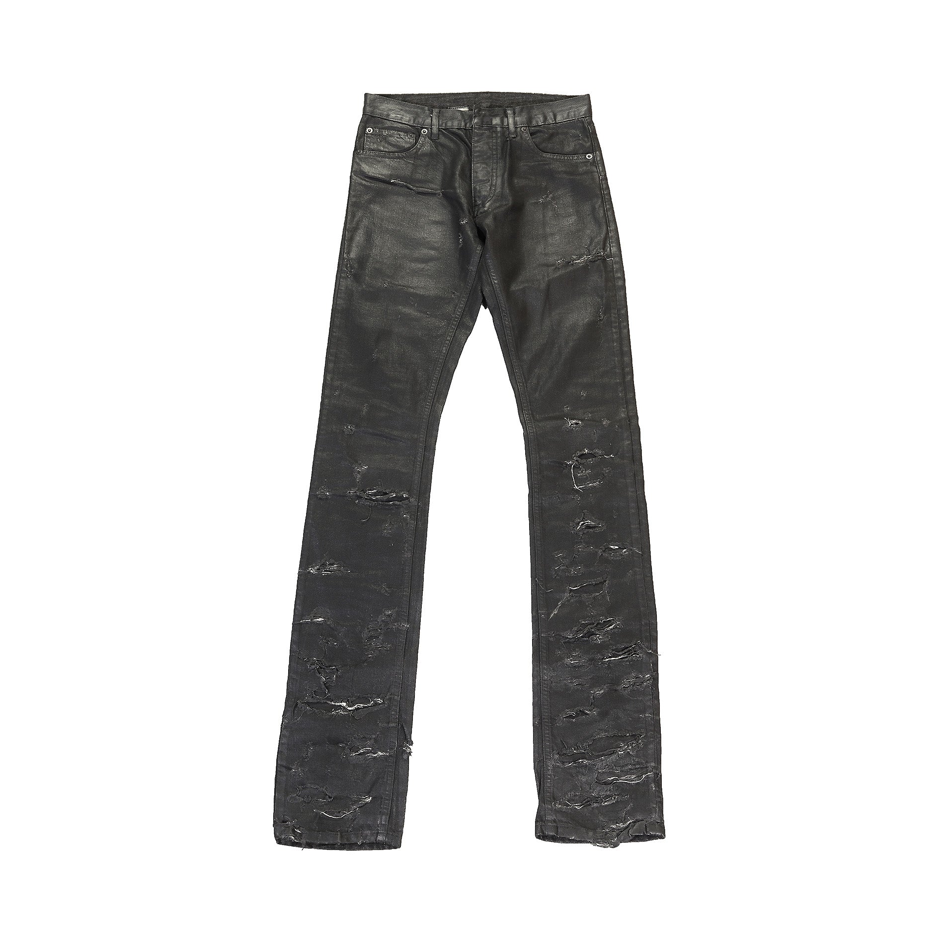 Dior homme strip Waxed Destroyed Denim | hartwellspremium.com