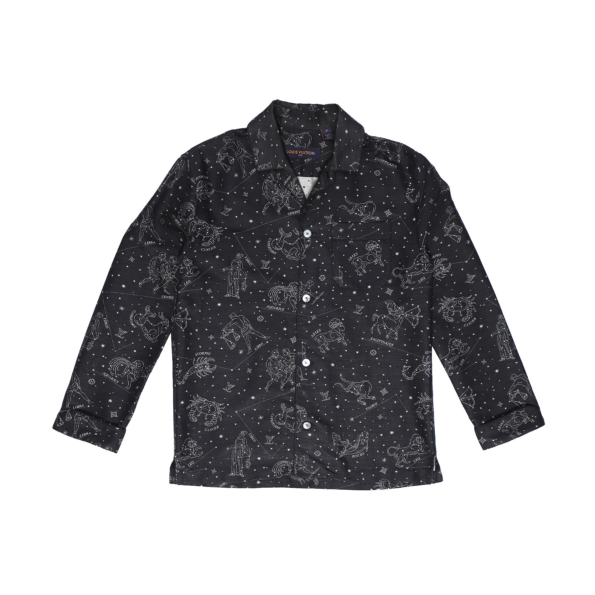 Louis Vuitton SS16 Black Panther Silk Pajama Shirt