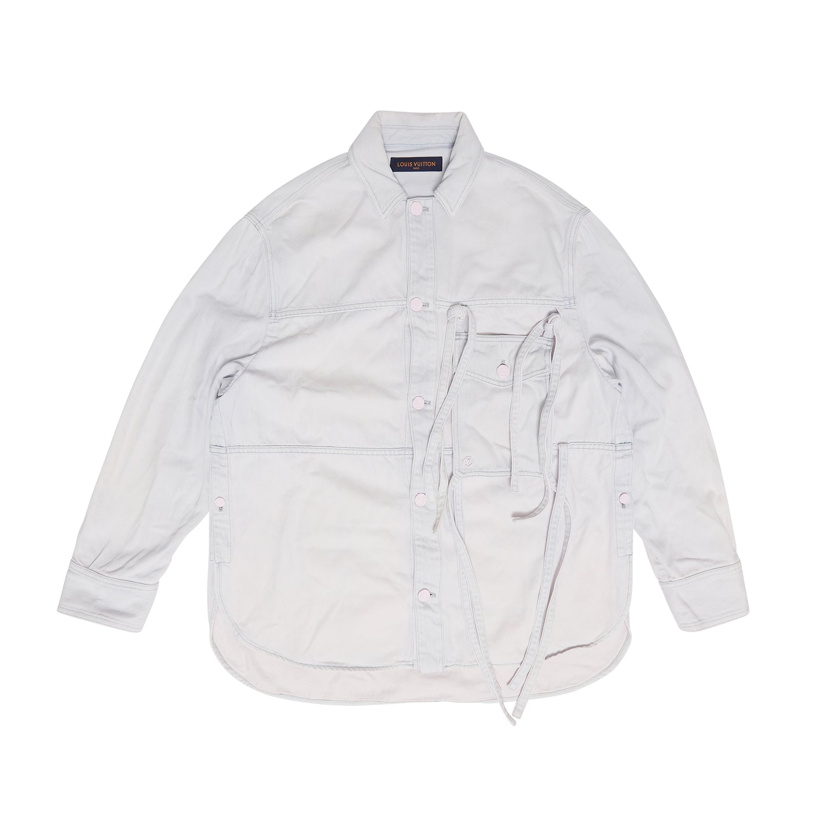 Louis Vuitton SS19 Plain Rainbow White Cargo Shirt - Ākaibu Store