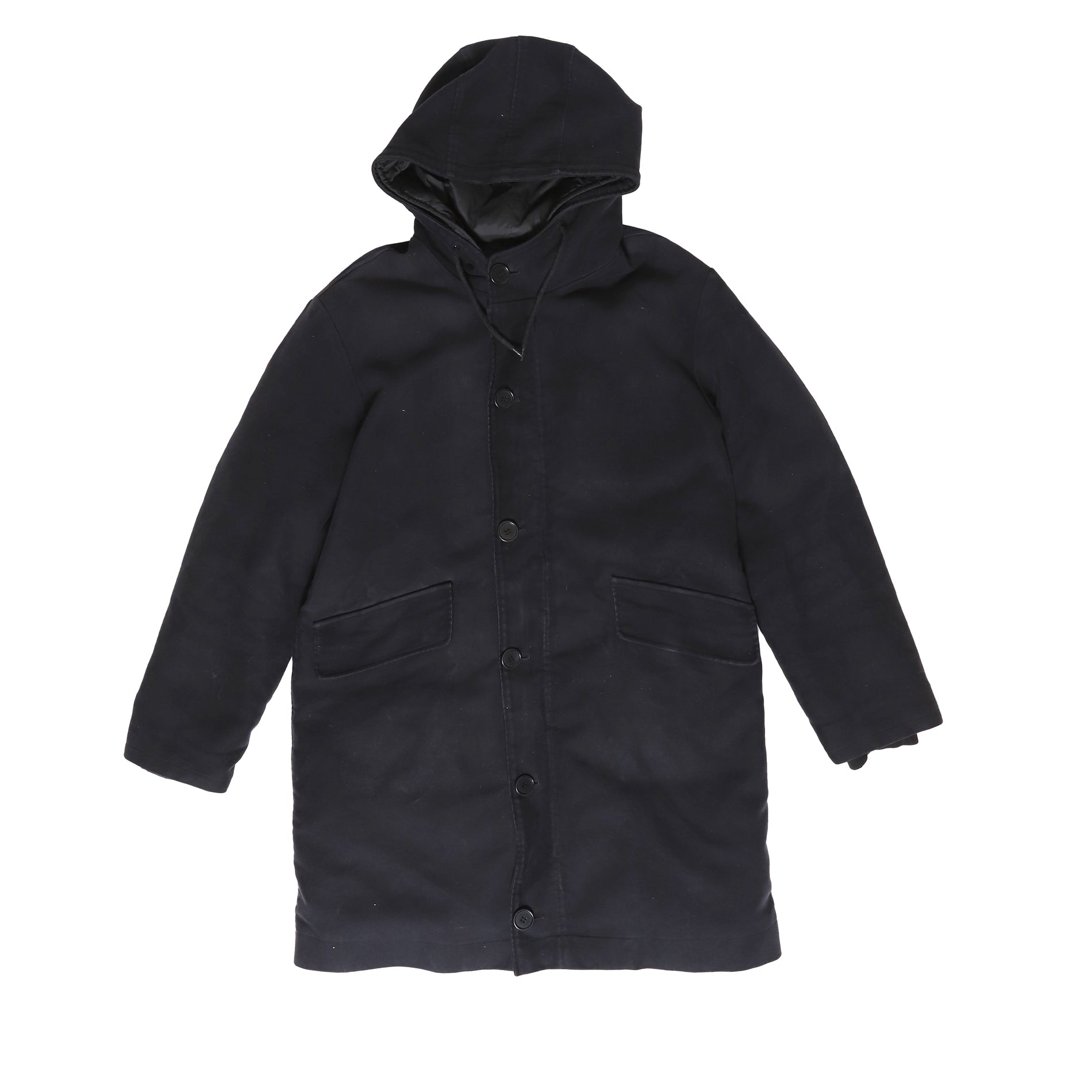 Helmut Lang Archival Black Double Layer Moleskin Coat