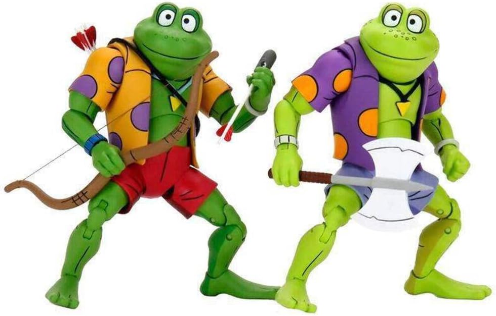 Neca Teenage Mutant Ninja Turtles Cartoon Genghis & Rasputin Frog 2-pack Action Figure