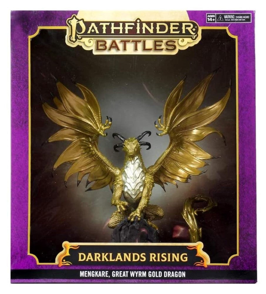 Pathfinder Battles: Darklands Rising Premium Mengkare Great Wyrm Gold Dragon (Clearance)