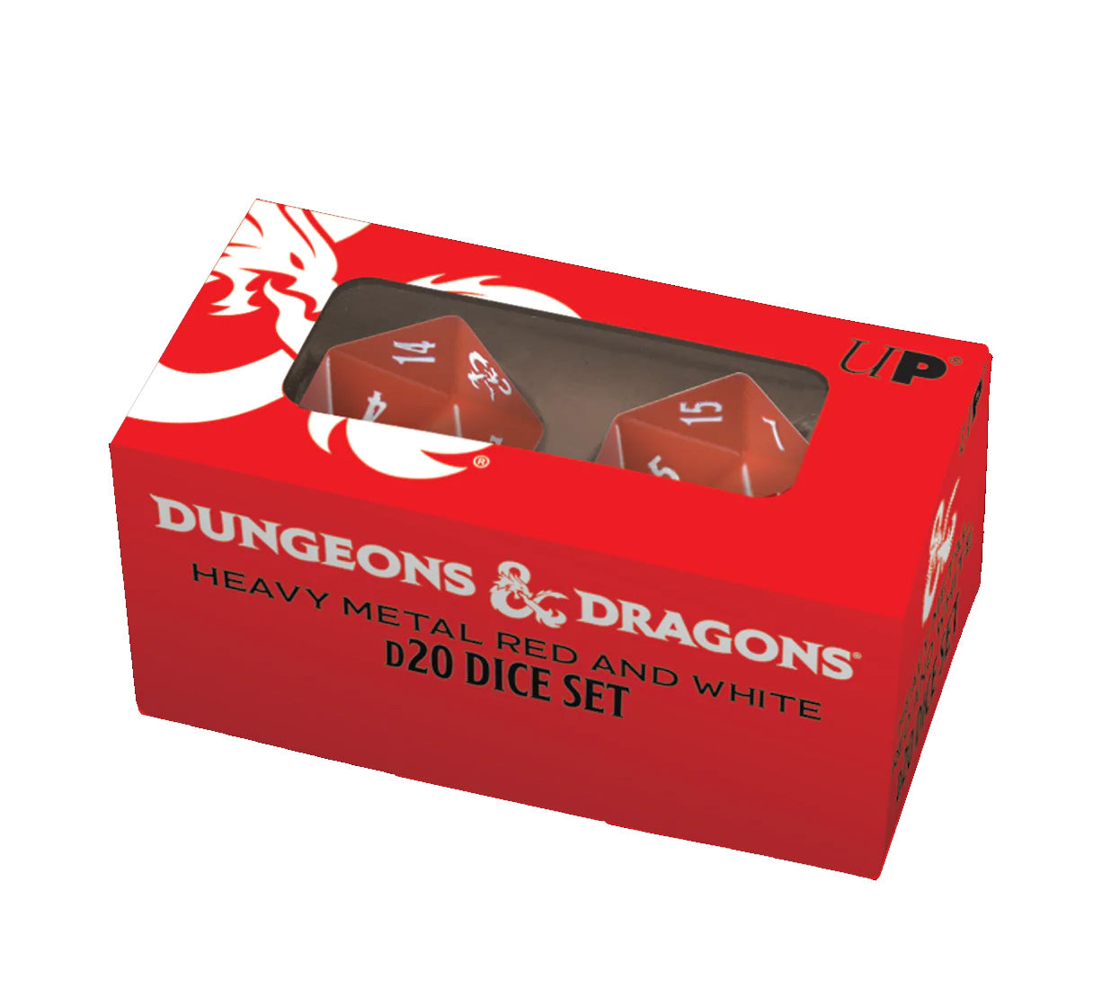 Dungeons & Dragons - Heavy Metal Red and White Dice Set