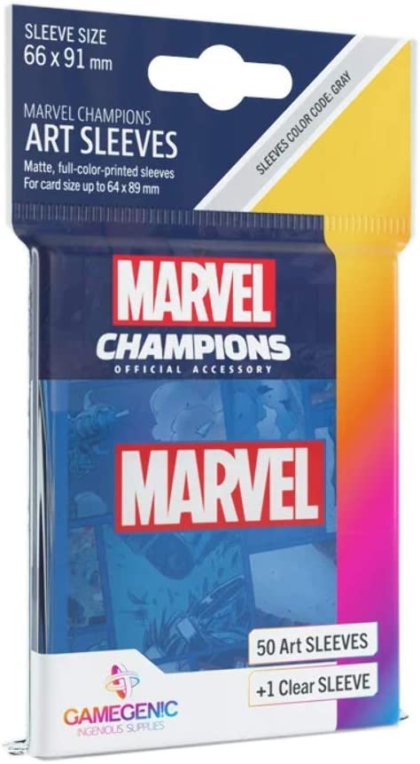 Gamegenic Marvel Champions LCG Blue Logo Sleeves (50)
