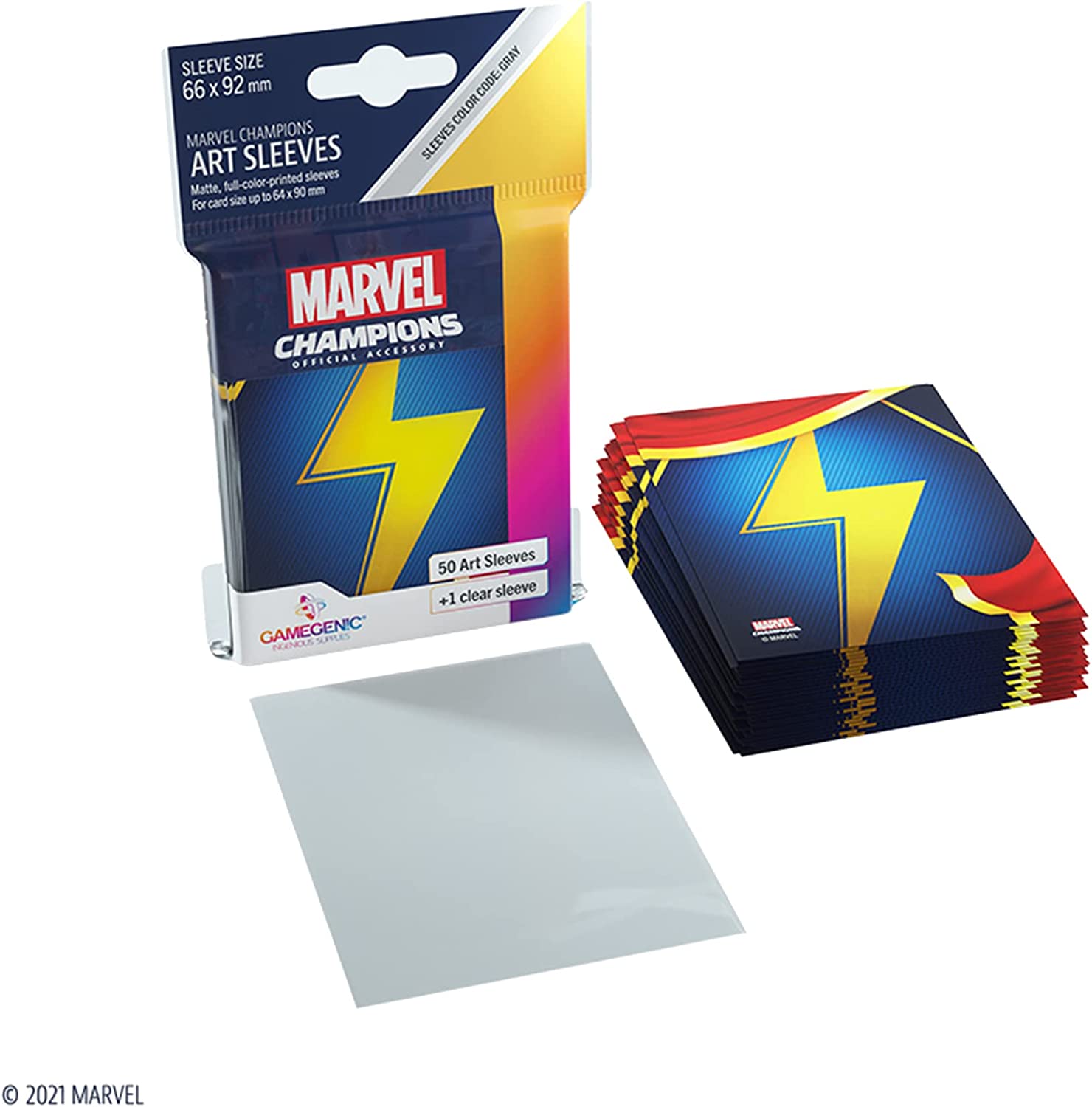 Gamegenic Marvel Champions LCG Ms. Marvel Sleeves (50)