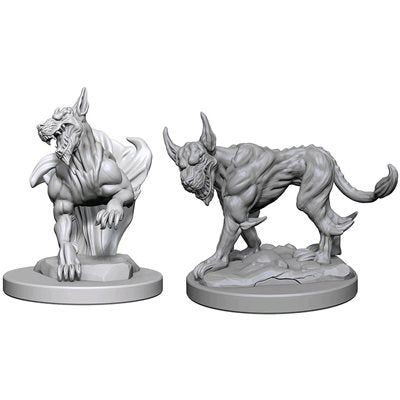 Nolzur's Unpainted D&D Miniatures Blink Dogs W1