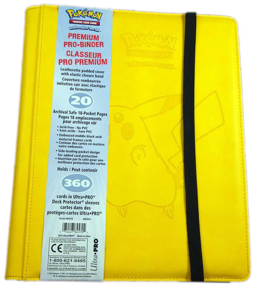 Full-View Pro-Binder , Premium, Pikachu 9 pocket Portfolio