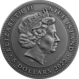 2022 Niue $5 Venetian Mask 2oz Silver Coin