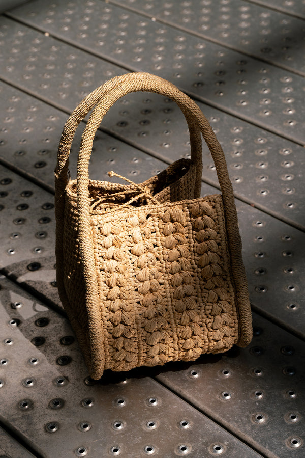 MAISON N.H PARIS [メゾンエヌアッシュパリ] - Avril raffia tote bag