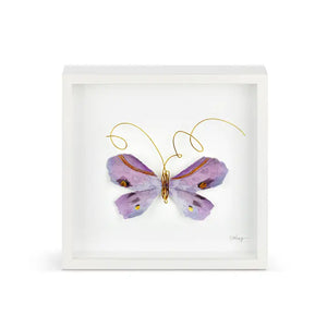 10" Shadowbox Art - Purple Butterfly - SewnClothing.com