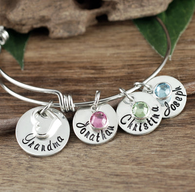 We Love You Grandma Bracelet with Children's Names-Custom Photo Gift –  Sugartree and Company