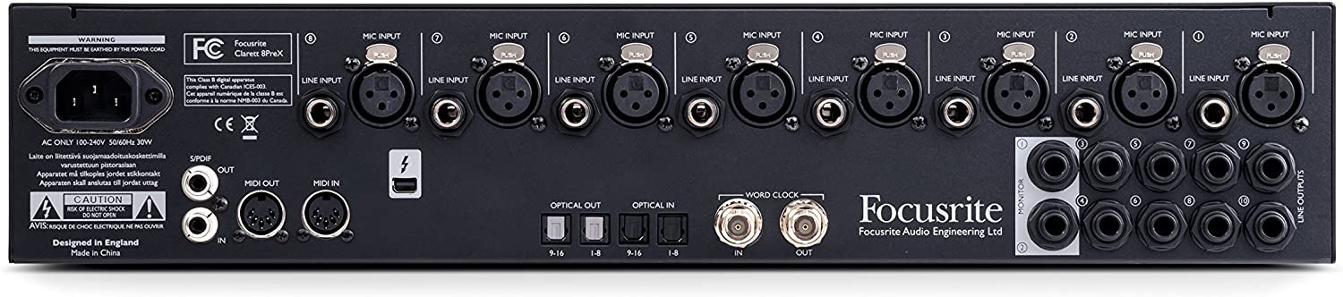 Focusrite Clarett 8PreX – The Little MIDI Store