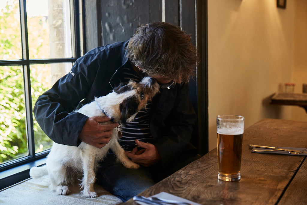Chris & Lily (licker) in The Packhorse, Bath - my favourite pub and my favourite spot in that pub