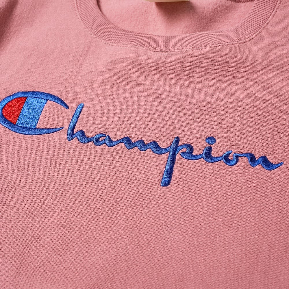 champion script logo rose hoodie