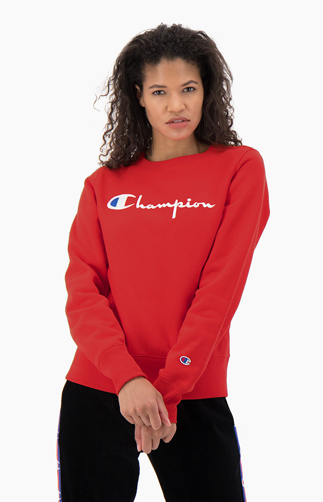 womens red champion hoodie