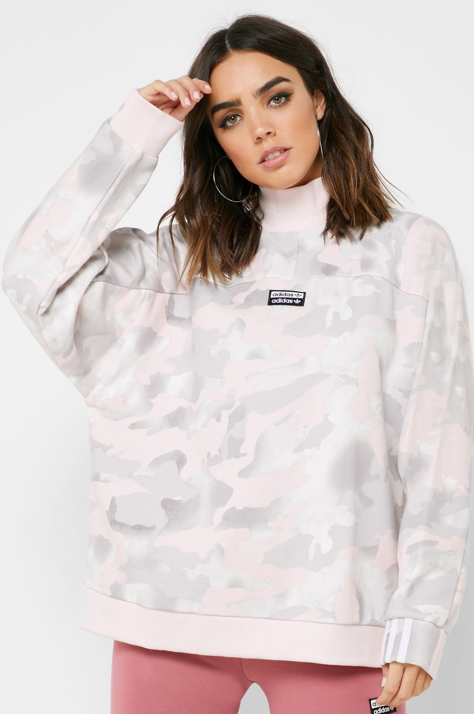 adidas pink camo sweatshirt