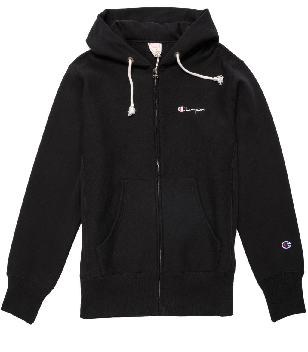 champion hoodie black small logo