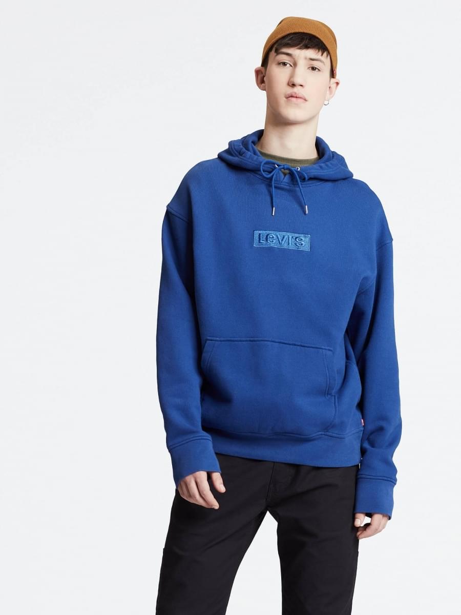 royal blue graphic hoodie