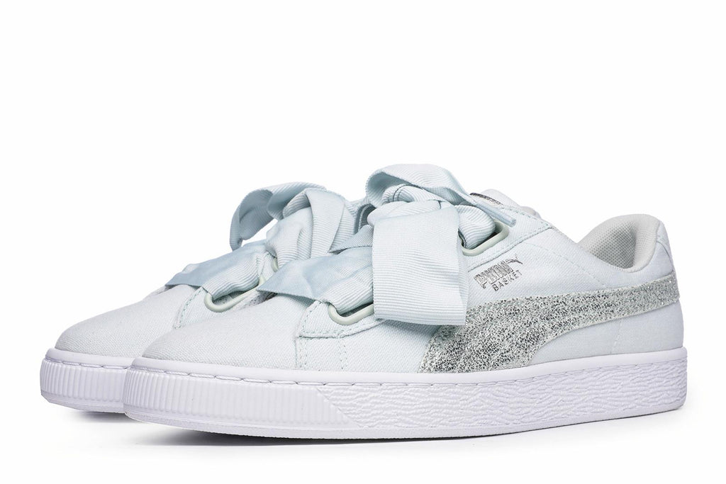 puma basket heart canvas