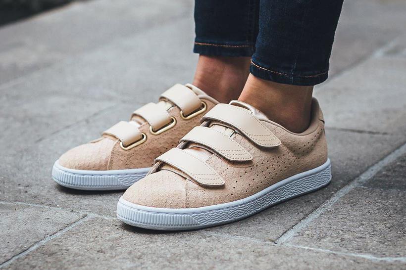 puma basket strap exotic skin