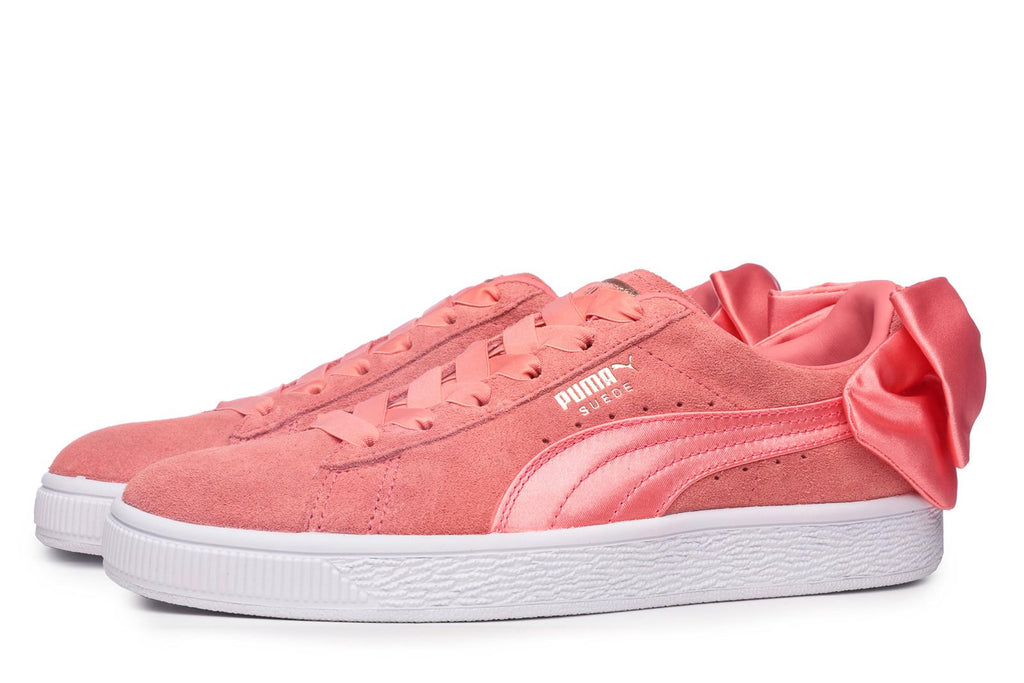 puma suede bow trainers in pink - 62 