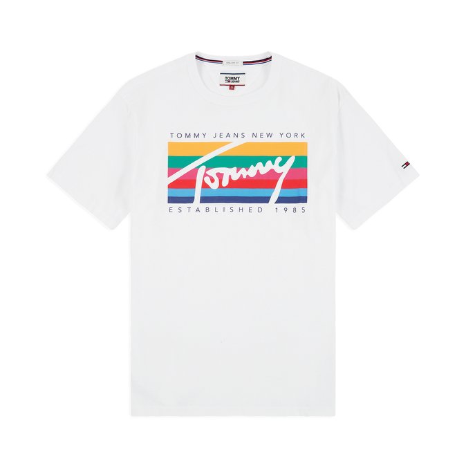 tommy jeans t shirt rainbow cheap online