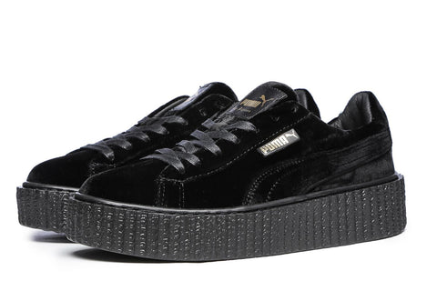 black puma velvet creepers