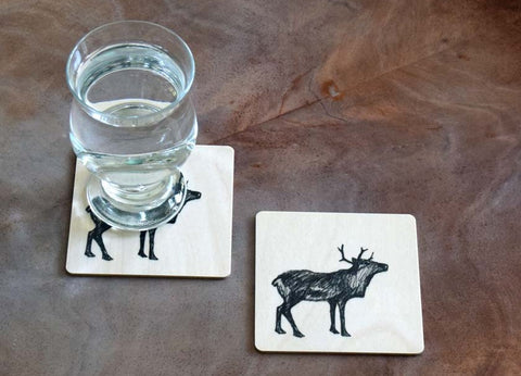 Reindeer on a coaster, from Lapland