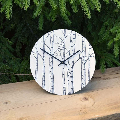 Birch wall clock, Miiko