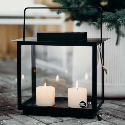 A domestic steel lantern, a durable housewarming gift