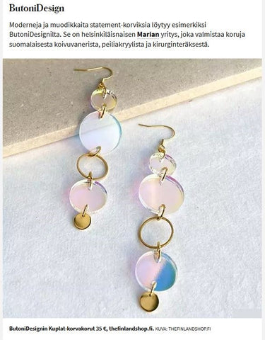 Bubble earrings, Butoni