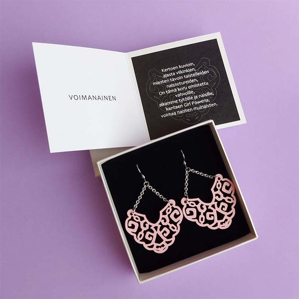 Voimanainen earrings from Finland, Desantra - The Finland Shop