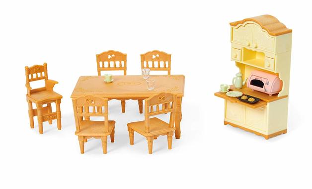 sylvanian families dining table set