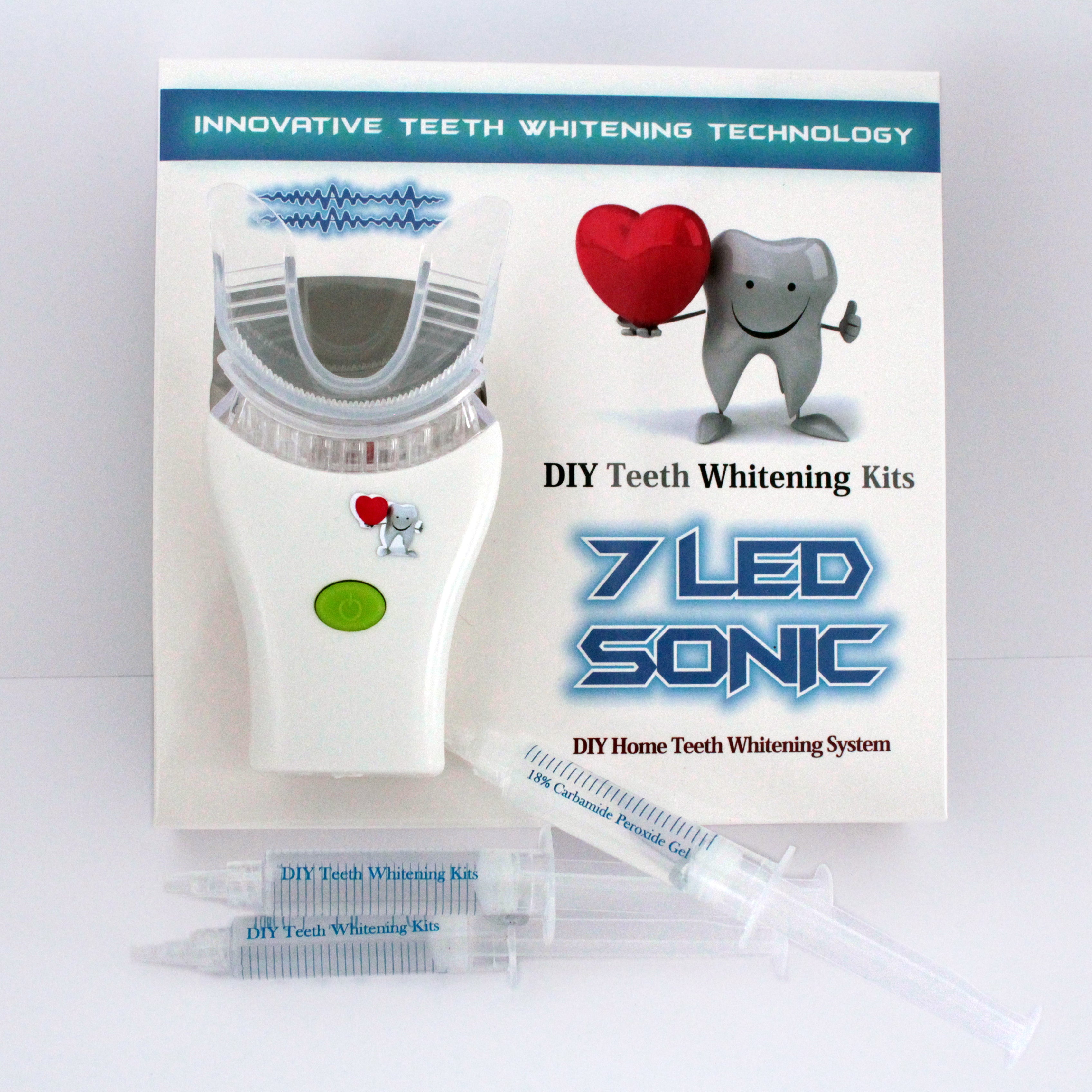 DIY Premium Home Teeth Whitening Kit - 7 LED Sonic ...