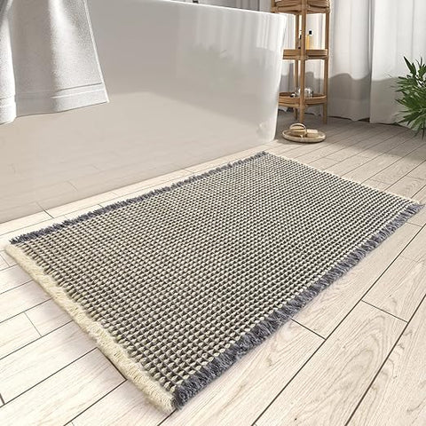 AMOAMI Upgraded Waffle rug for bathroom melissa vickers design