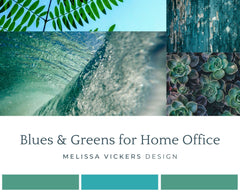 Various images showing different shades of blues and greens