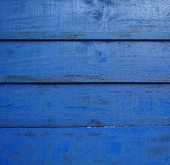Blue wooden exterior siding