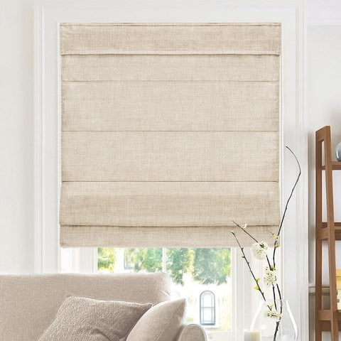 beige roman shade