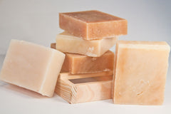 Stack of natural handmade soaps