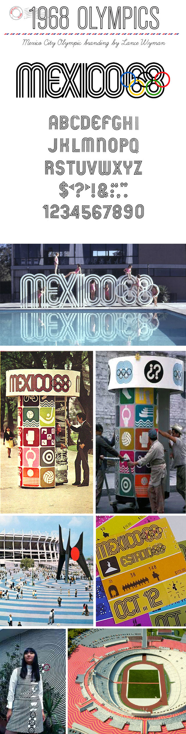 1968 mexico olympic branding graphic design