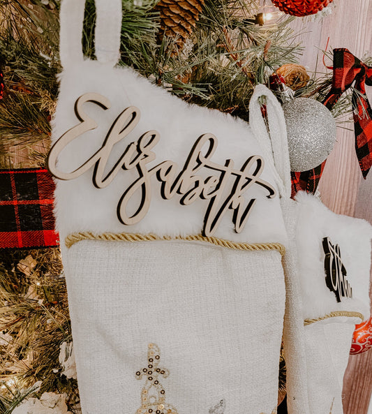 Stocking Name Tags – Hannah Bs Monogramming & More