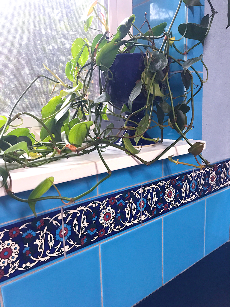 Kitchen with Palestinian tile work