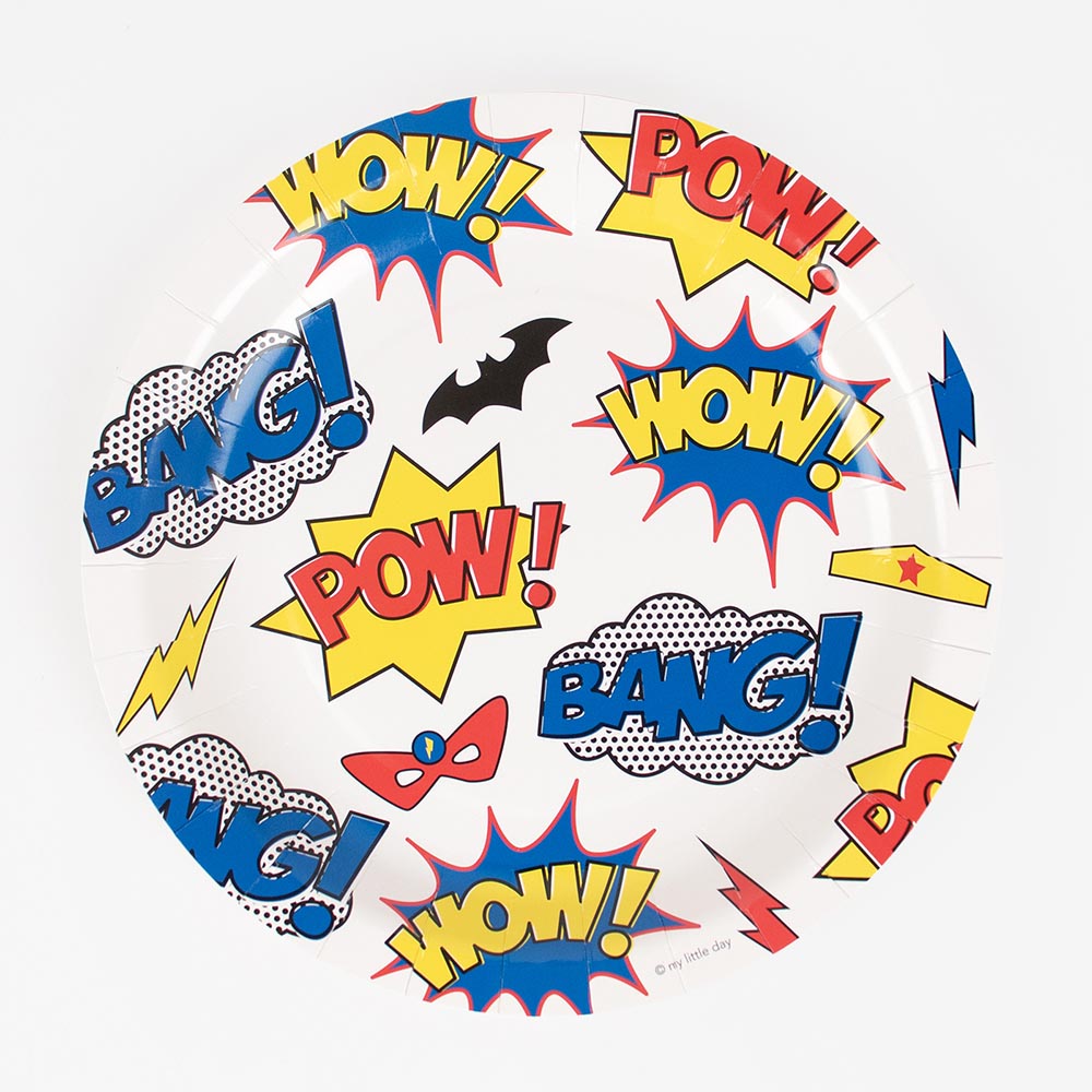 Anniversaire Super Heros 8 Assiettes Super Heros My Little Day