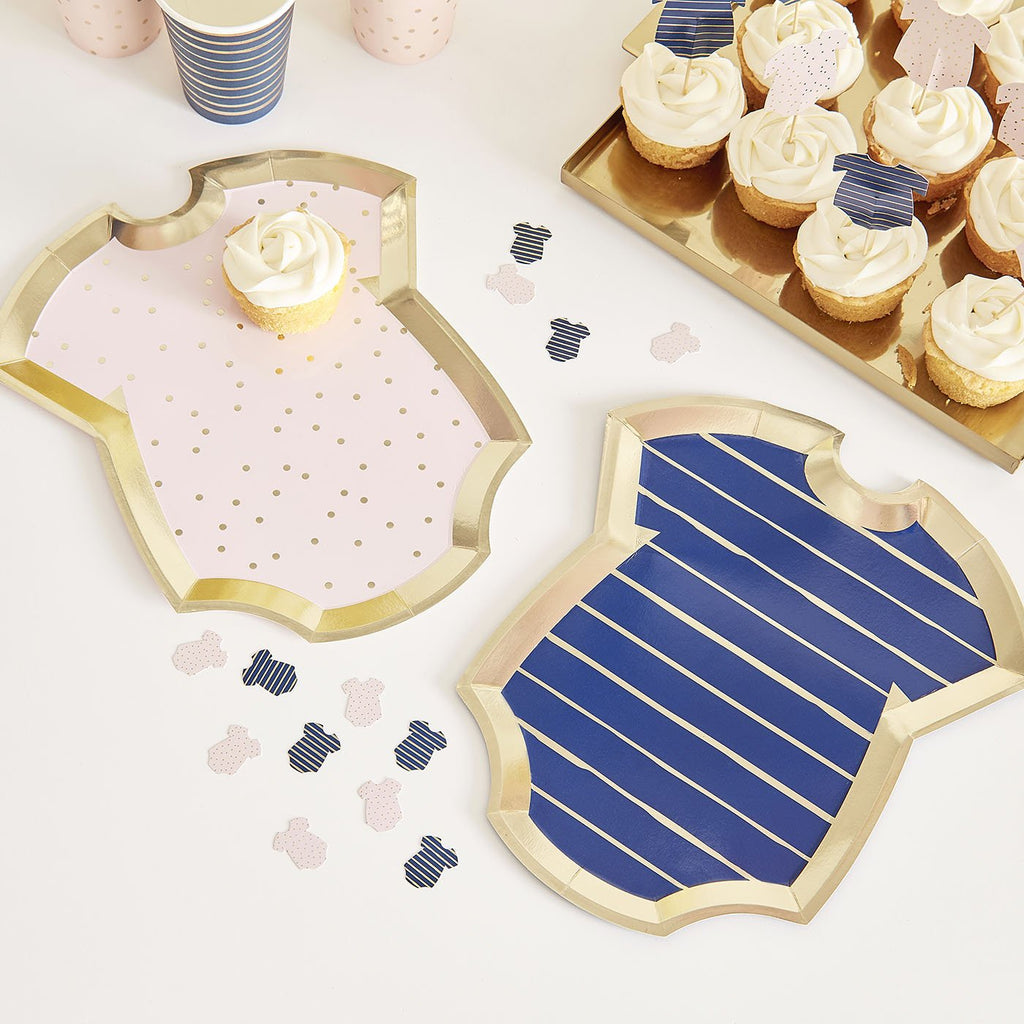 8 Assiettes Body Pour Deco Table Baby Shower Ou Fete Gender Reveal My Little Day