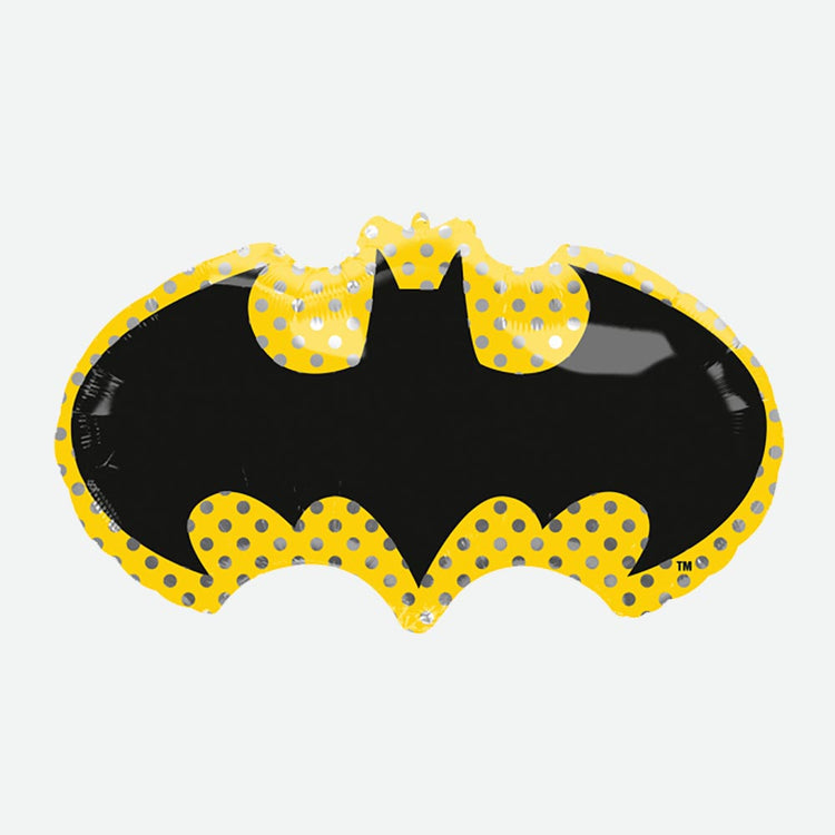 Globo con el logo de Batman - Decoración de cumpleaños de Batman