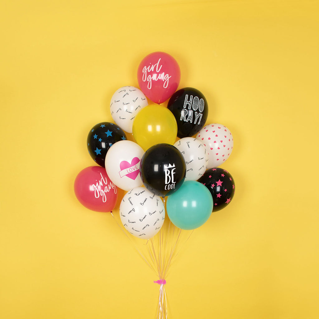 Decoration 5 Ballons De Baudruche Imprimes Etoile Disco Anniversaire Enfant My Little Day