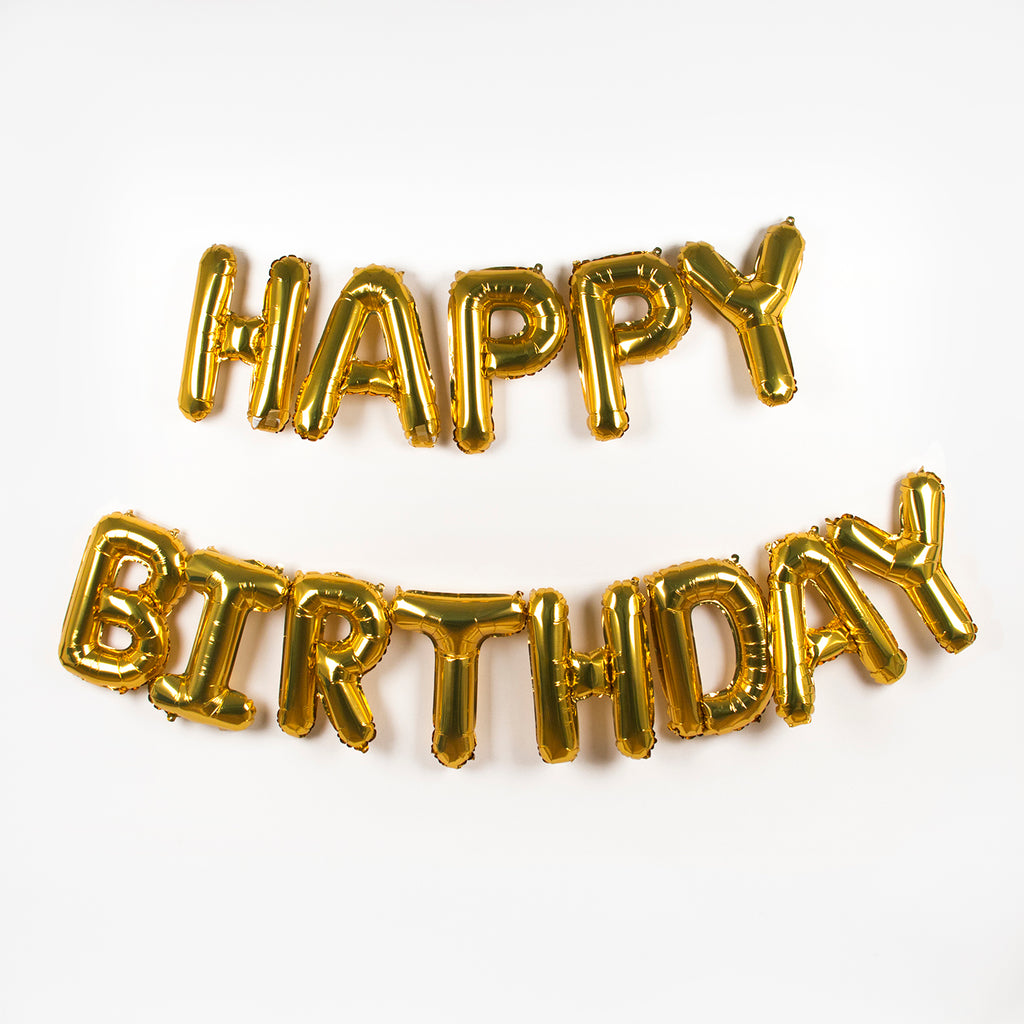 Party Decoration A Letter Balloon Happy Birthday Gold My Little Day