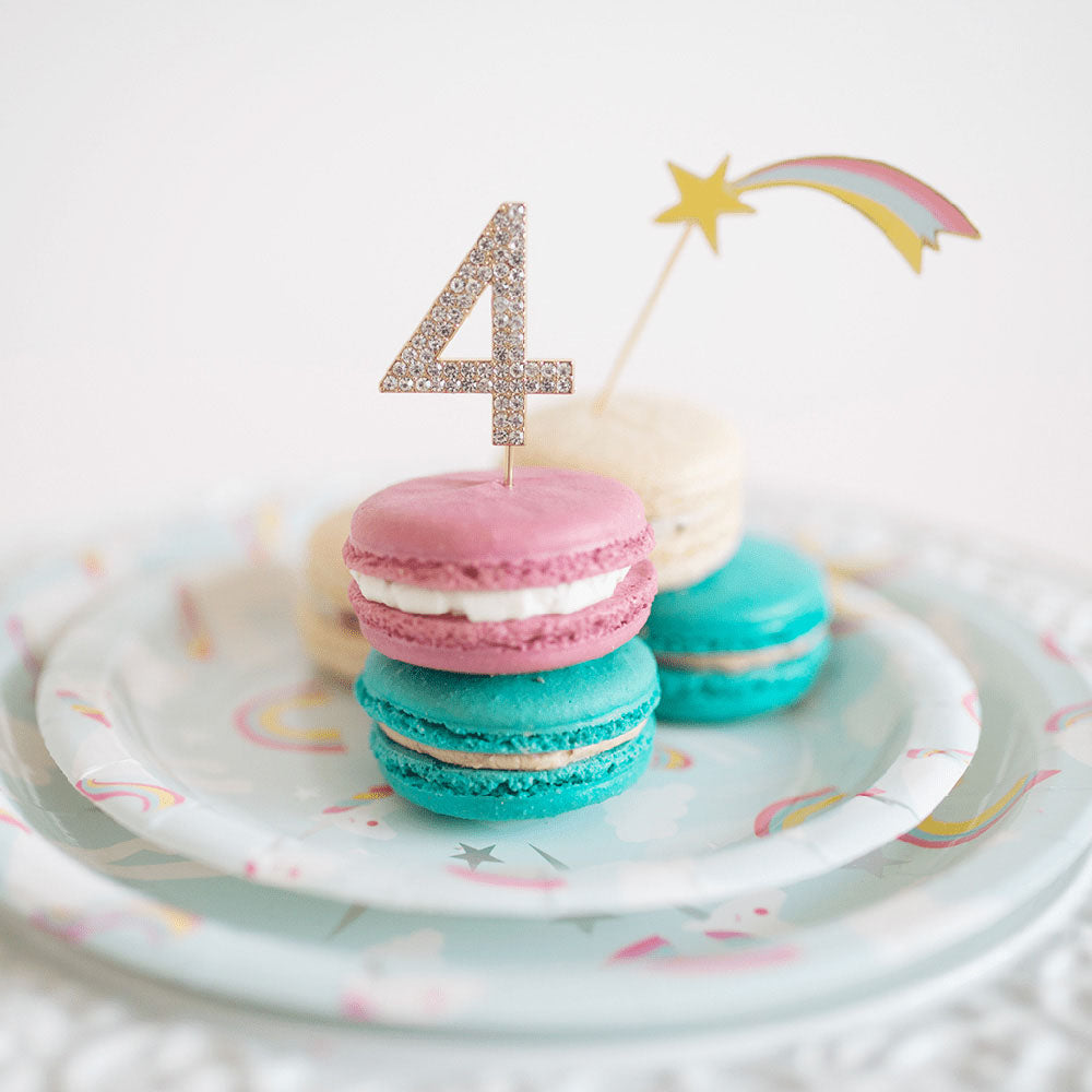 Deco Gateau Anniversaire Chiffre Or Et Diamant 1 A 9 My Little Day